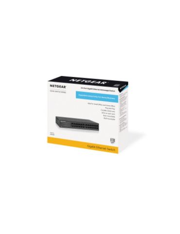 NETGEAR GS324 Fara management Gigabit Ethernet (10 100 1000) Negru