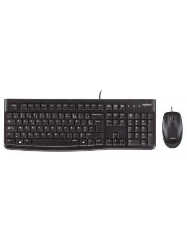 Logitech Desktop MK120 tastaturi Mouse inclus USB AZERTY Flamandă Negru - Tik.ro