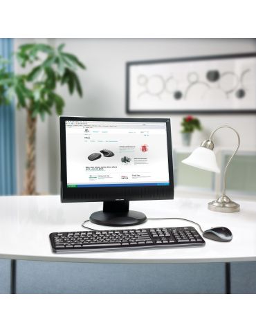 Logitech Desktop MK120 tastaturi Mouse inclus USB AZERTY Flamandă Negru