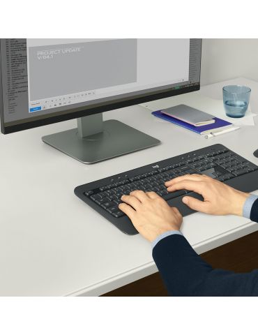 Logitech Advanced MK540 tastaturi Mouse inclus USB QWERTZ Elvețiană Negru, Alb