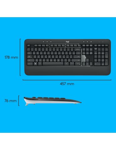 Logitech Advanced MK540 tastaturi Mouse inclus USB QWERTZ Elvețiană Negru, Alb