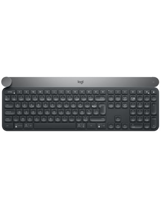 Logitech Craft Advanced keyboard with creative input dial tastaturi RF Wireless + Bluetooth AZERTY Franţuzesc Negru, Gri