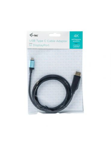 i-tec C31CBLDP60HZ adaptor pentru cabluri video 1,5 m USB tip-C DisplayPort Negru