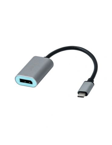 i-tec Metal C31METALDP60HZ adaptor pentru cabluri video 0,15 m USB tip-C Display Port Gri, Turcoaz