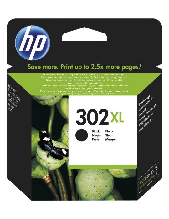 HP Cartuş de cerneală original de capacitate extinsă 302XL Negru