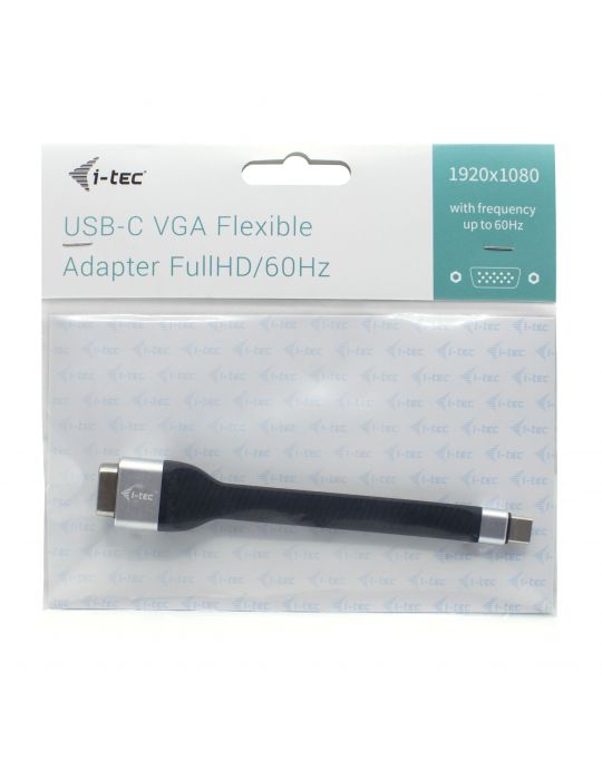 i-tec C31FLATVGA60HZ adaptor pentru cabluri video 0,11 m USB tip-C VGA (D-Sub) Negru