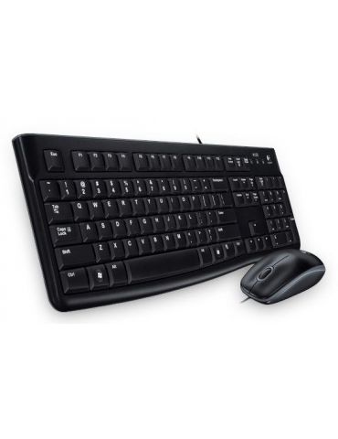 Logitech Desktop MK120 tastaturi Mouse inclus USB Evrei Negru - Tik.ro