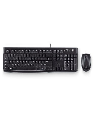 Logitech Desktop MK120 tastaturi Mouse inclus USB Evrei Negru