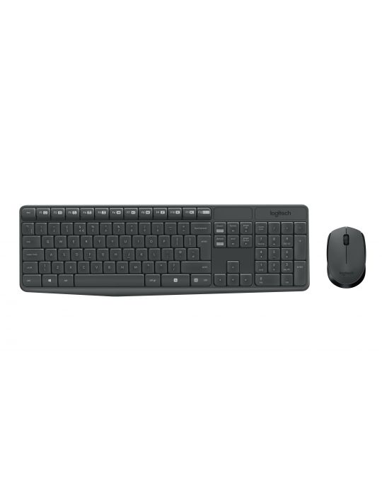 Logitech MK235 tastaturi Mouse inclus USB QWERTZ Elvețiană Gri
