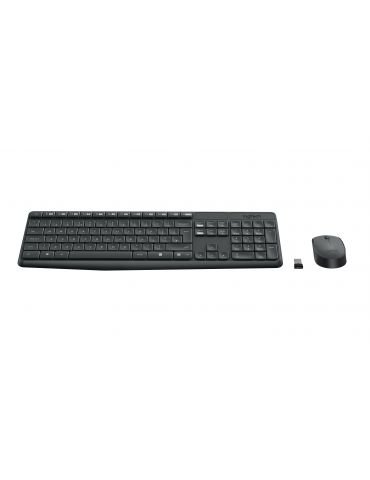 Logitech MK235 tastaturi Mouse inclus USB QWERTZ Elvețiană Gri