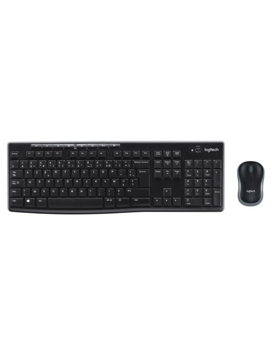 Logitech Wireless Combo MK270 tastaturi Mouse inclus USB AZERTY Flamandă Negru