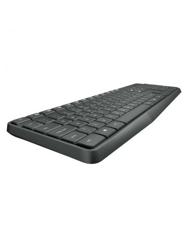 Logitech MK235 tastaturi Mouse inclus USB AZERTY Flamandă Gri