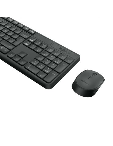 Logitech MK235 tastaturi Mouse inclus USB AZERTY Flamandă Gri