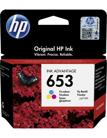 HP Cartuş de cerneală original 653 Ink Advantage tricolor - Tik.ro