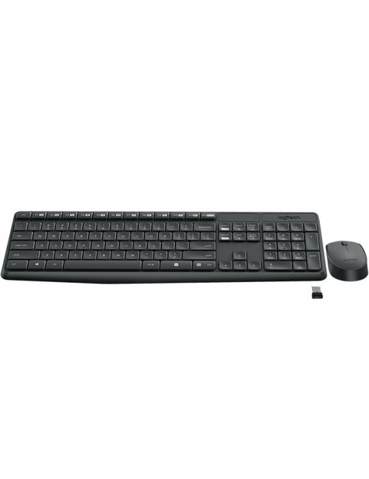 Logitech MK235 tastaturi Mouse inclus USB Rus Gri
