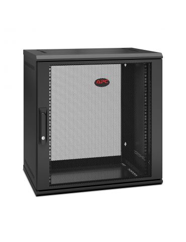 APC NetShelter WX 12U Single Hinged Wall-mount Enclosure 400mm Deep Raft montat pe perete Negru