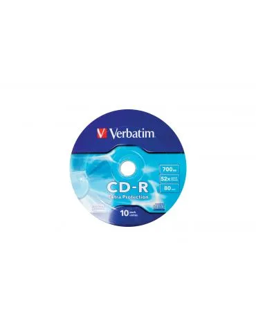 Verbatim CD-R 52X 700MB 10PK OPS Wrap EP 700 Mega bites 10 buc. - Tik.ro