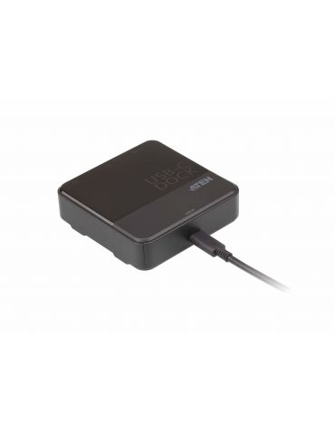 ATEN UH3233 Prin cablu USB 3.2 Gen 1 (3.1 Gen 1) Type-C Negru