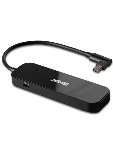 Lindy 43334 hub-uri de interfață USB 3.2 Gen 2 (3.1 Gen 2) Type-C 10000 Mbit s Negru