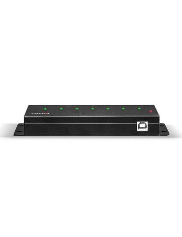 Lindy 42794 hub-uri de interfață USB 2.0 Type-B 480 Mbit s Negru