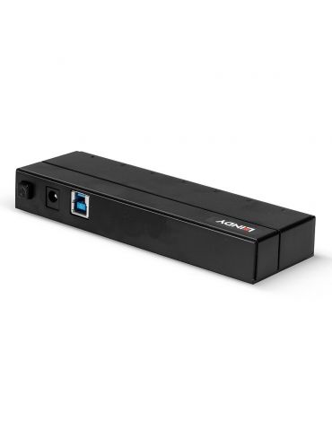 Lindy 43228 hub-uri de interfață USB 3.2 Gen 1 (3.1 Gen 1) Type-A 5000 Mbit s Negru