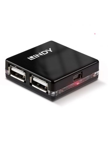 Lindy 42742 hub-uri de interfață 480 Mbit s Negru - Tik.ro