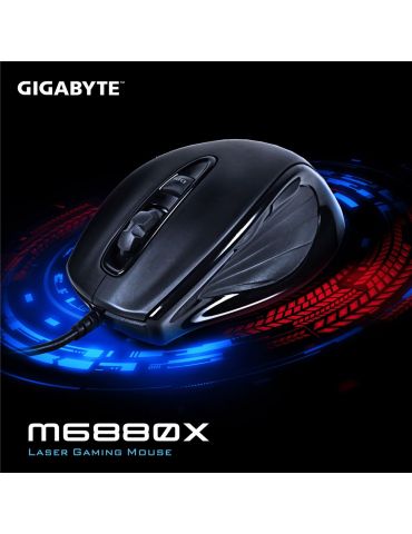 Gigabyte M6880X mouse-uri USB Tip-A Cu laser 1600 DPI