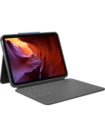 Logitech Rugged Folio Grafit Smart Connector QWERTZ Germană - Tik.ro