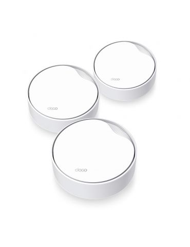 TP-Link DECO X50-PoE(3-PACK) Bandă dublă (2.4 GHz  5 GHz) Wi-Fi 6 (802.11ax) Alb Intern - Tik.ro