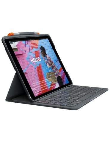 Logitech Slim Folio Grafit Bluetooth QWERTY Italiană - Tik.ro