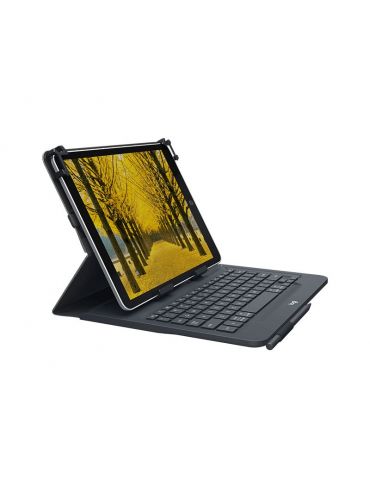 Logitech Universal Folio with integrated keyboard for 9-10 inch tablets Negru Bluetooth QWERTZ Germană