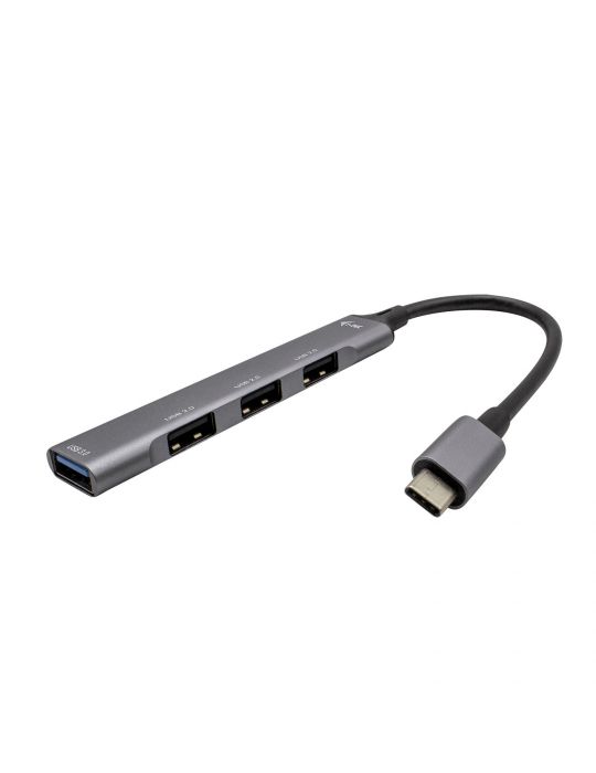 i-tec Metal C31HUBMETALMINI4 hub-uri de interfață USB 3.2 Gen 1 (3.1 Gen 1) Type-C Metalic