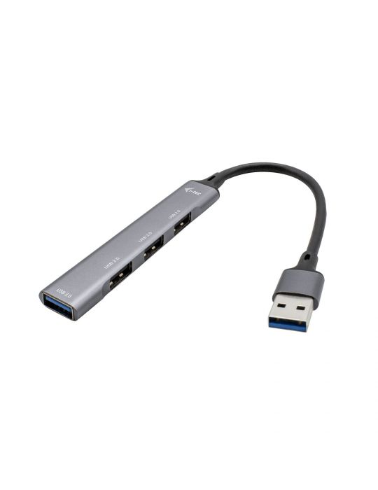 i-tec Metal U3HUBMETALMINI4 hub-uri de interfață USB 3.2 Gen 1 (3.1 Gen 1) Type-A Metalic