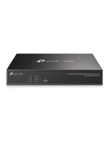 TP-Link VIGI NVR1004H-4P sistem de înregistrare pentru camere de supraveghere (NVR) Negru - Tik.ro