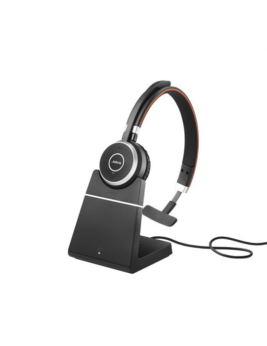 Jabra Evolve 65 Căști Prin cablu & Wireless Bandă de fixare pe cap Apeluri Muzică Micro-USB Bluetooth Stand de încărcare Negru