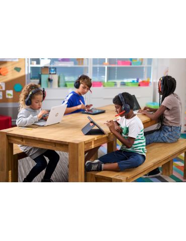 Logitech Zone Learn Căști Prin cablu Bandă de fixare pe cap Educație USB tip-C Albastru, Portocală