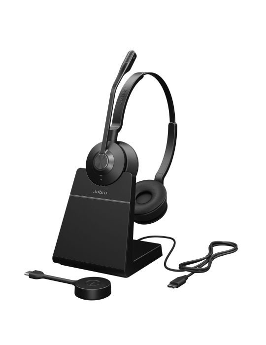 Jabra Engage 55 Căști Fără fir Bandă de fixare pe cap Birou Call center Negru, Titan
