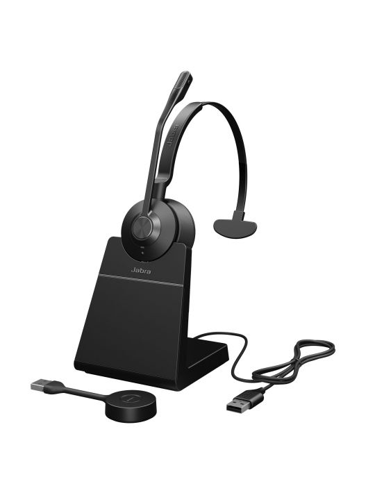 Jabra Engage 55 Căști Fără fir Bandă de fixare pe cap Birou Call center Negru, Titan
