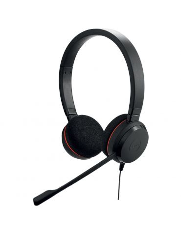 Jabra Evolve 20 USB-C MS Stereo Căști Prin cablu Bandă de fixare pe cap Birou Call center USB tip-C Negru - Tik.ro