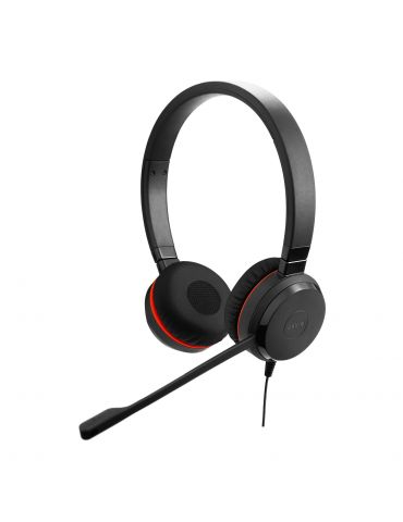 Jabra Evolve 20SE USB-C UC Stereo Căști Prin cablu Bandă de fixare pe cap Birou Call center USB tip-C Negru