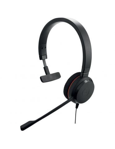 Jabra Evolve 20 USB-C MS Mono Căști Prin cablu Bandă de fixare pe cap Birou Call center USB tip-C Negru - Tik.ro