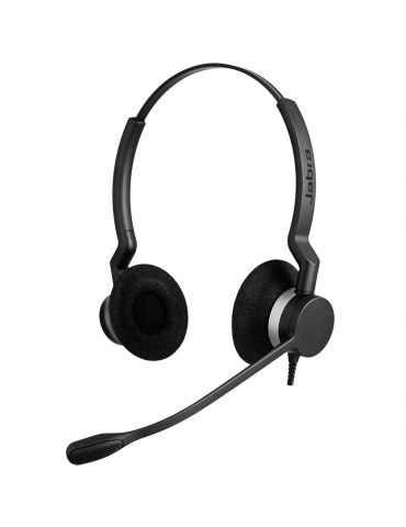 Jabra Biz 2300 Duo Căști Prin cablu Bandă de fixare pe cap Birou Call center USB tip-C Bluetooth Negru - Tik.ro