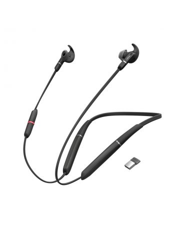 Jabra Evolve 65e MS & Link 370 Căști Fără fir Bandă gât Birou Call center Micro-USB Bluetooth Negru