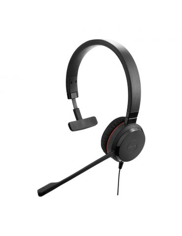 Jabra Evolve 20SE MS Mono Căști Prin cablu Bandă de fixare pe cap Birou Call center USB Tip-A Bluetooth Negru