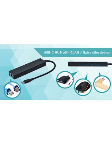 i-tec Advance C31GL3SLIM sloturi Negru