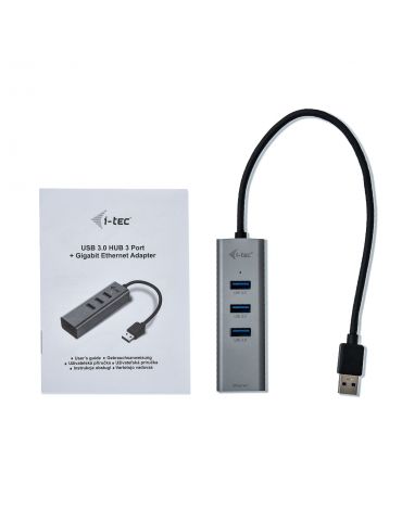 i-tec Metal U3METALG3HUB hub-uri de interfață USB 3.2 Gen 1 (3.1 Gen 1) Type-A 5000 Mbit s Gri