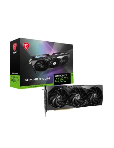 MSI GEFORCE RTX 4060 Ti GAMING X SLIM 16G plăci video NVIDIA 16 Giga Bites GDDR6 - Tik.ro