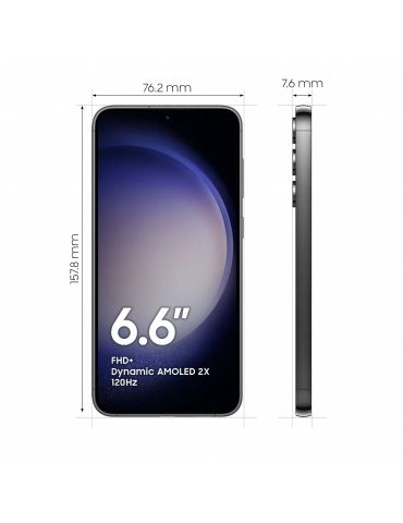 Samsung Galaxy S23+ SM-S916B 16,8 cm (6.6") Dual SIM Android 13 5G USB tip-C 8 Giga Bites 256 Giga Bites 4700 mAh Negru