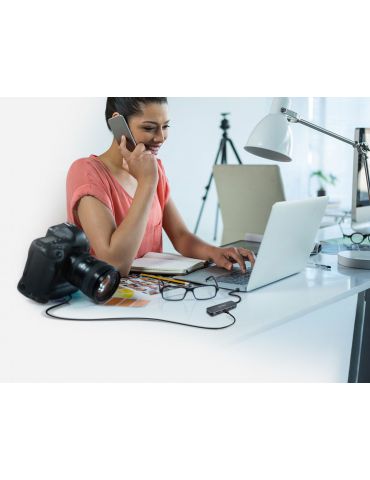 D-Link DUB-2325 stații de andocare și replicatoare de porturi pentru calculatoare portabile USB tip-C Gri