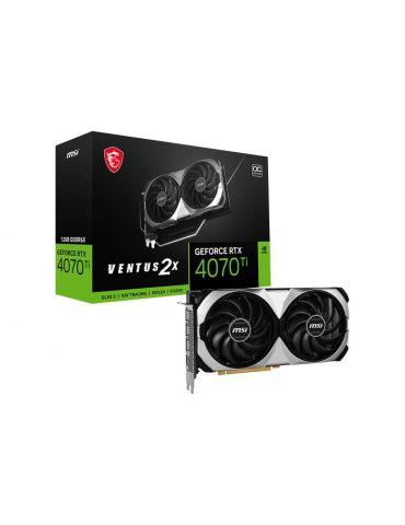 MSI GEFORCE RTX 4070 TI VENTUS 2X 12G OC plăci video NVIDIA 12 Giga Bites GDDR6X - Tik.ro